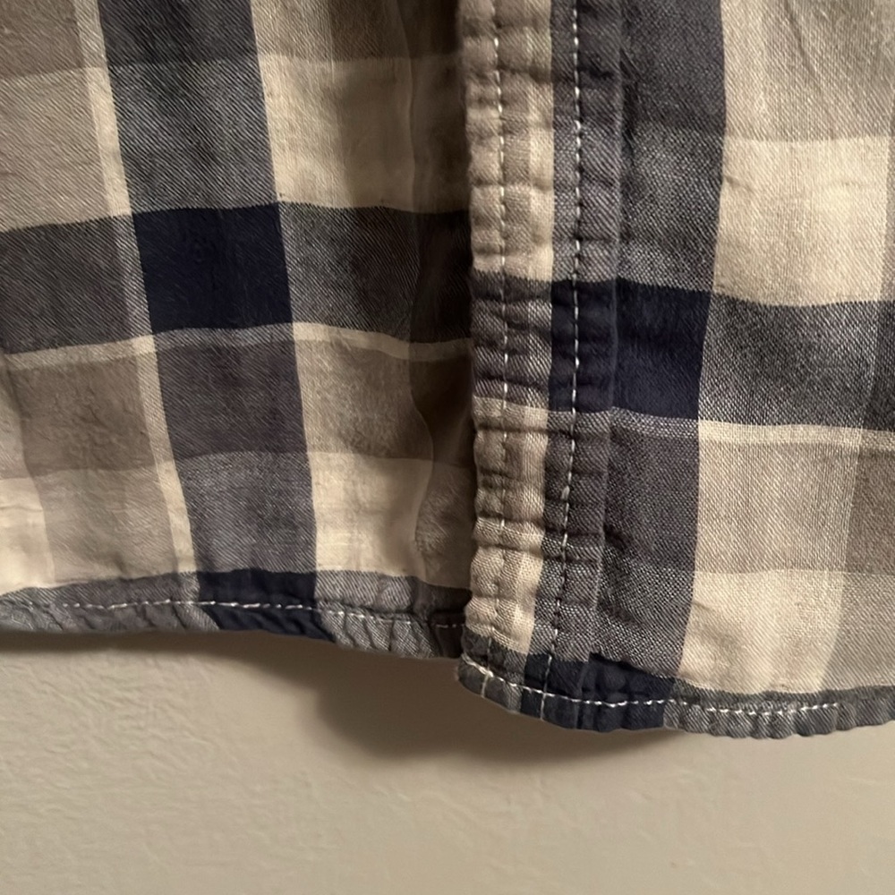 Bass - Blue and grey Shirt bottom down long Comfortable, reversible, cotton ☀️ - Picture 10 of 13